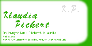 klaudia pickert business card